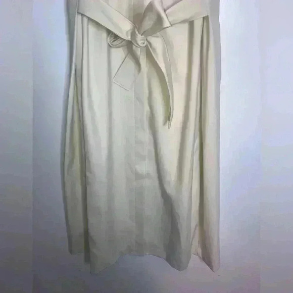 Club Monaco Half Belted Dress Robe Cream - Picture 4 of 15